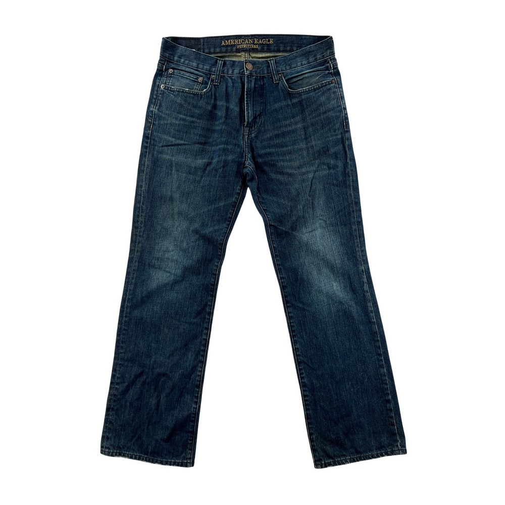 American Eagle Original Bootcut Jeans Men 32x32 (fits 32x31) Dark Wash Blue Y2K